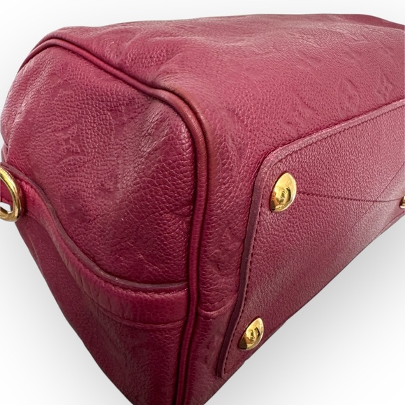 (SOLD) LOUIS VUITTON Empreinte Speedy Bandouliere 25 Two-Way Bag w/COA, Aurore - Picture 8 of 16